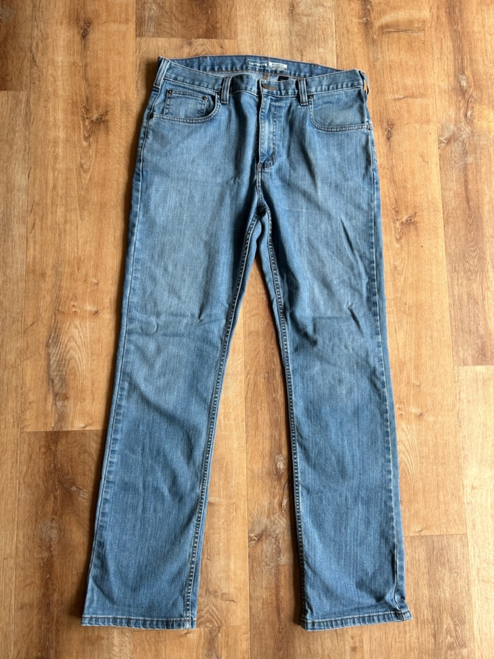 Carhartt Relaxed Fit Men's 34x34 Blue Straight Leg Light Wash Jeans